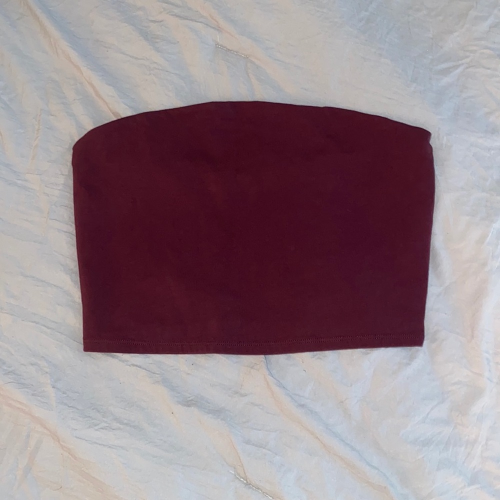 Maroon tube top